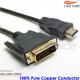 Yellow-Price High Speed HDMI to DVI Adapter Cable (10 Feet/ 4.6 Meters)